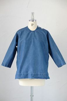 NO CONTROL AIR ノーコントロールエアー <br>C/Peインディゴウェザーデニムプルオーバーシャツ(SS)