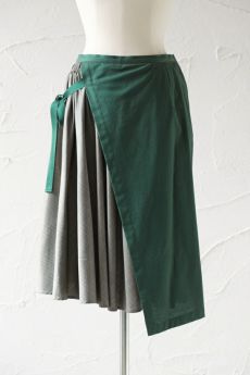 ohta オオタ <br>green gatherskirt (SS)