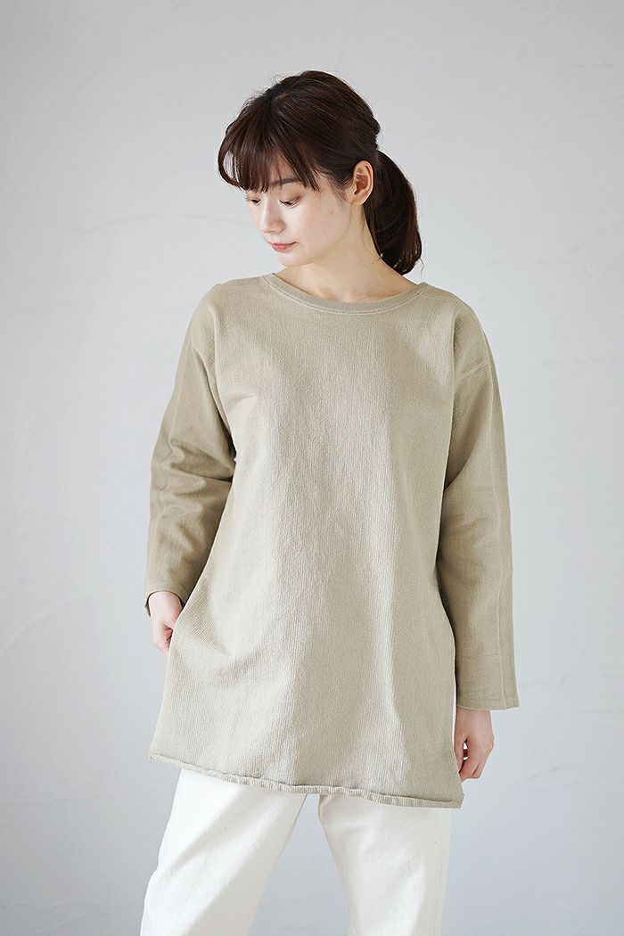 高級感 nitcaワーカーズチュニックプルオーバーLINEN/CU 製品染