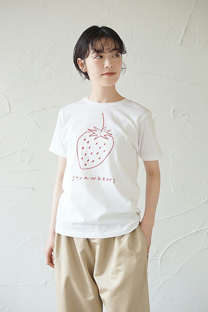 pot and tea ポットアンドティー <br>ストロベリーTシャツ(春夏)