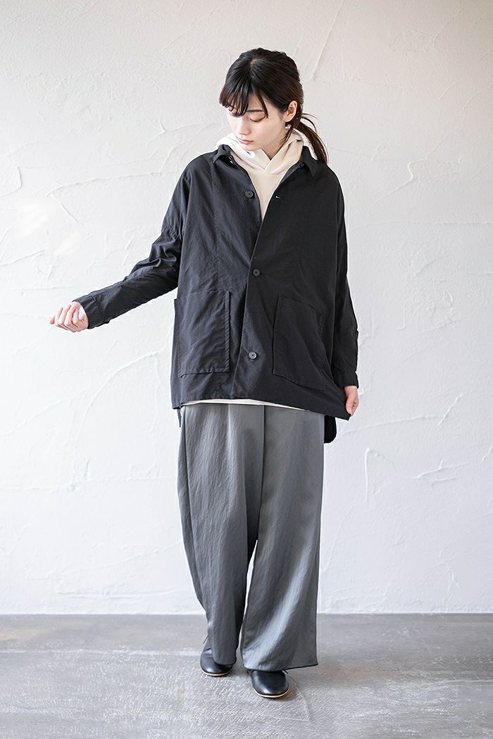 FIRMUM フィルマム ナイロンタッサーガーメントダイ ステンカラーシャツブルゾン(22AW/basic) | T.T. GARRET