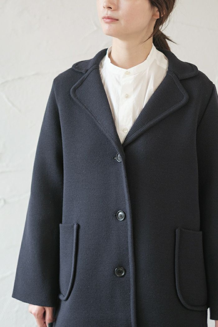 Manna マンナ ウールミラノリブ テーラードニットコート(AW) | T.T. GARRET 