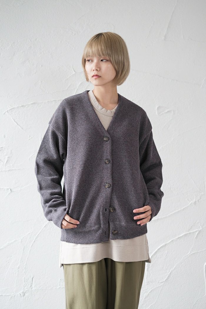 crepuscule クレプスキュール Moss stitch V/N cardigan (AW) | T.T.