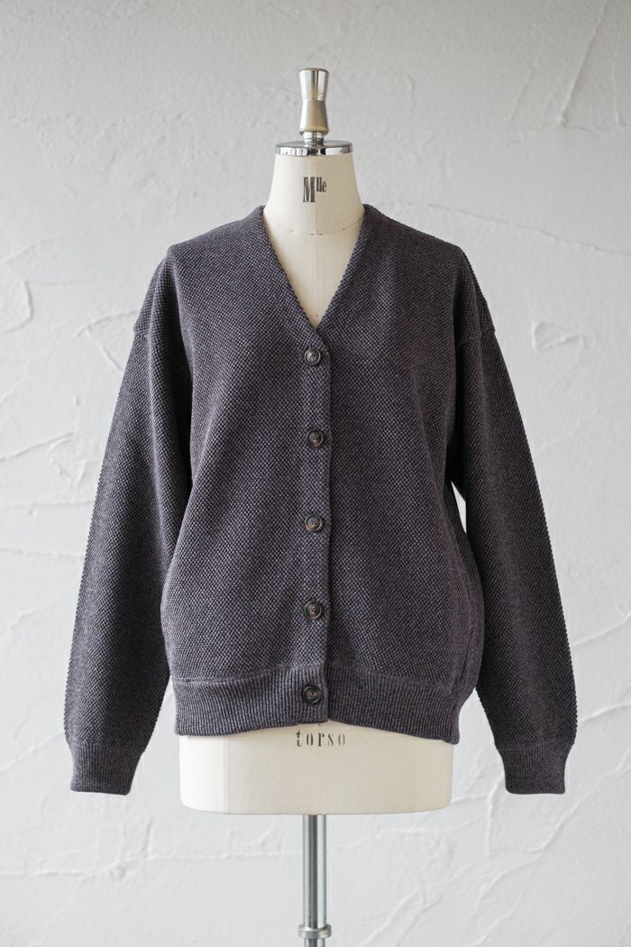 crepuscule クレプスキュール Moss stitch V/N cardigan (AW) | T.T. 