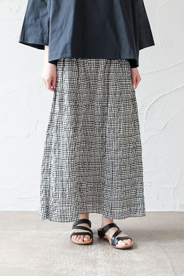MAUVAISES HERBES モヴェズエルヴ チェックロングスカート(SS) | T.T.  