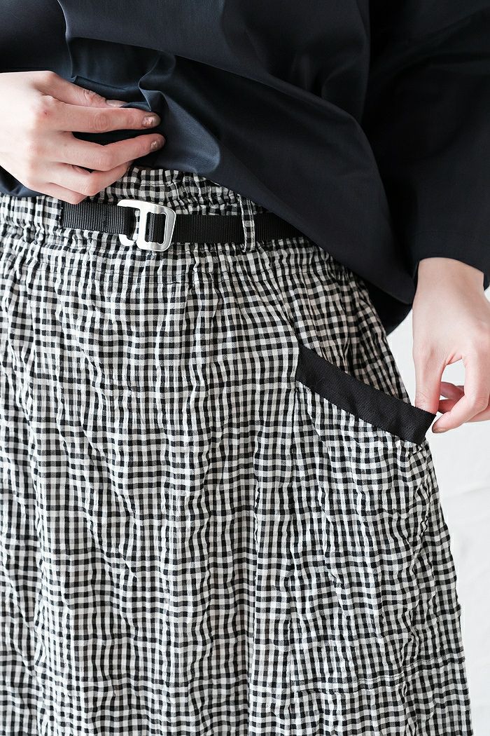 MAUVAISES HERBES モヴェズエルヴ チェックロングスカート(SS) | T.T.  