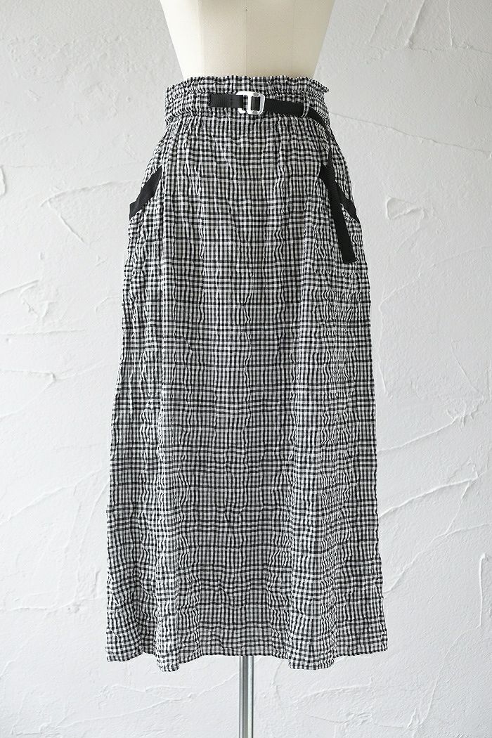 MAUVAISES HERBES モヴェズエルヴ チェックロングスカート(SS) | T.T.  