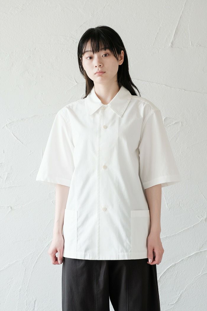 THE HINOKI ザ ヒノキ <br>オーガニックコットンポプリン ハーフスリーブシャツ(22SS)