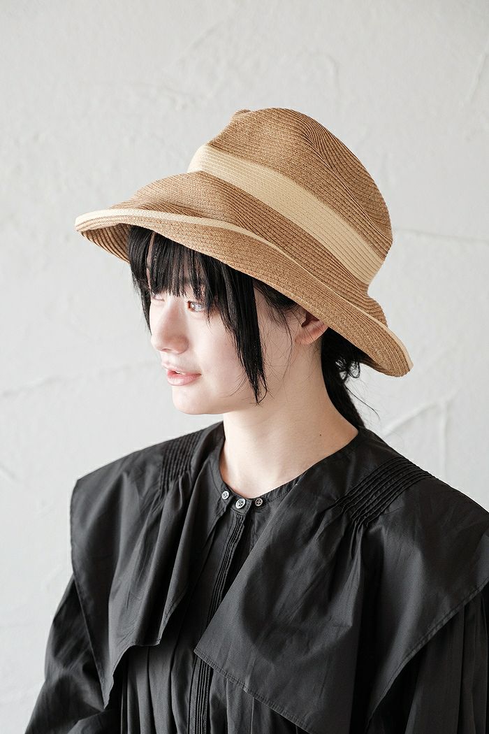 mature ha. マチュアーハ boxed hat 11cm brim - paper abaca(22SS