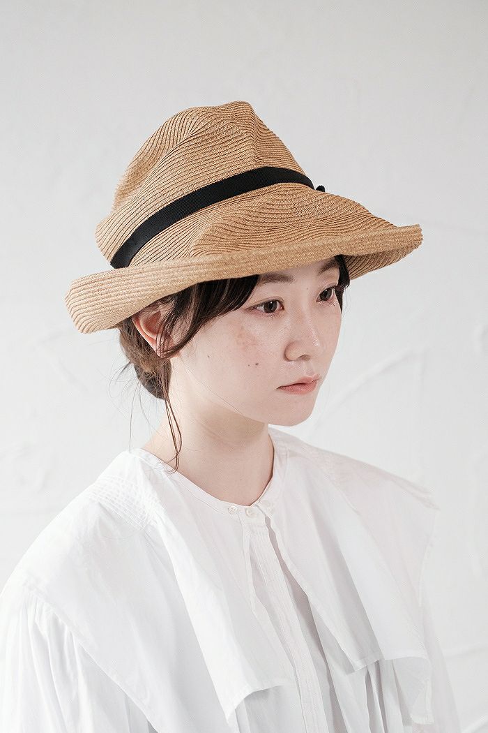 mature ha. マチュアーハ boxed hat 11cm brim - grosgrain ribbon