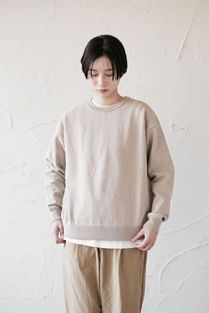 crepuscule クレプスキュール Light Moss Stitch L/S Sweat (22SS