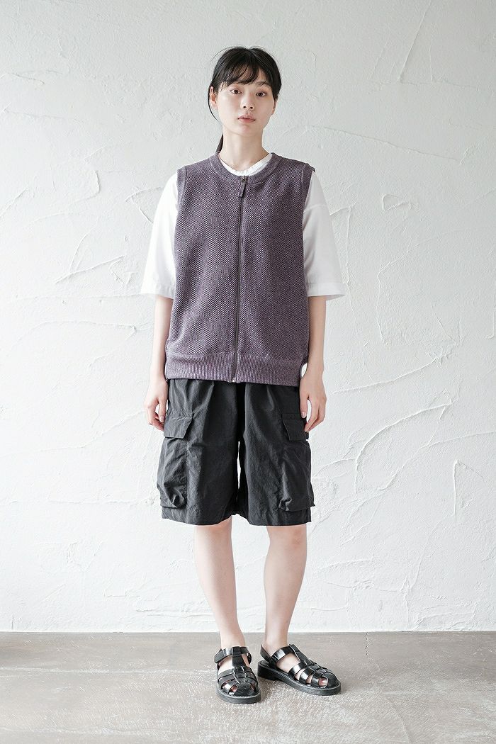 crepuscule クレプスキュール Moss Stitch Zip Vest (SS) | T.T. GARRET