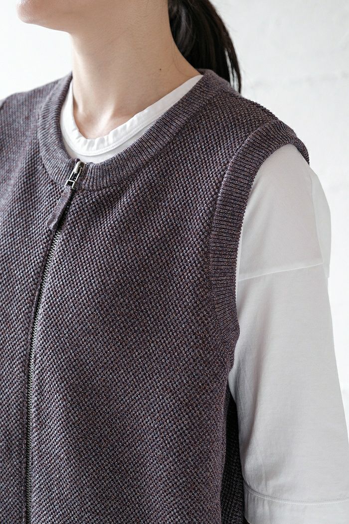 crepuscule knit vest 新品未使用 crepuscule - 【残りわずか】Moss Stitch Zip Vest | ACRMTSM ONLINE STORE