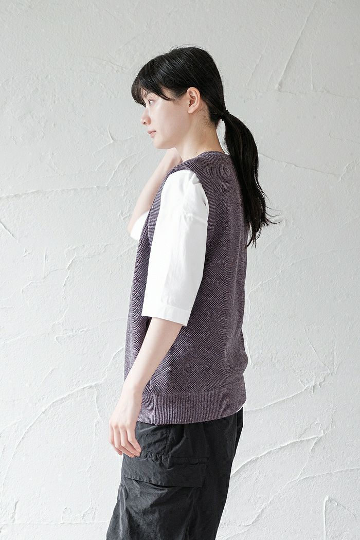 crepuscule クレプスキュール Moss Stitch Zip Vest (SS) | T.T. GARRET