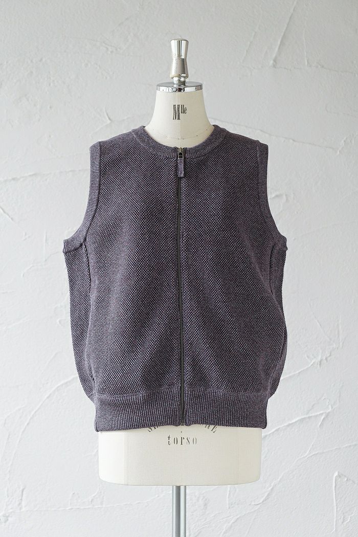 crepuscule クレプスキュール Moss Stitch Zip Vest (SS) | T.T. GARRET