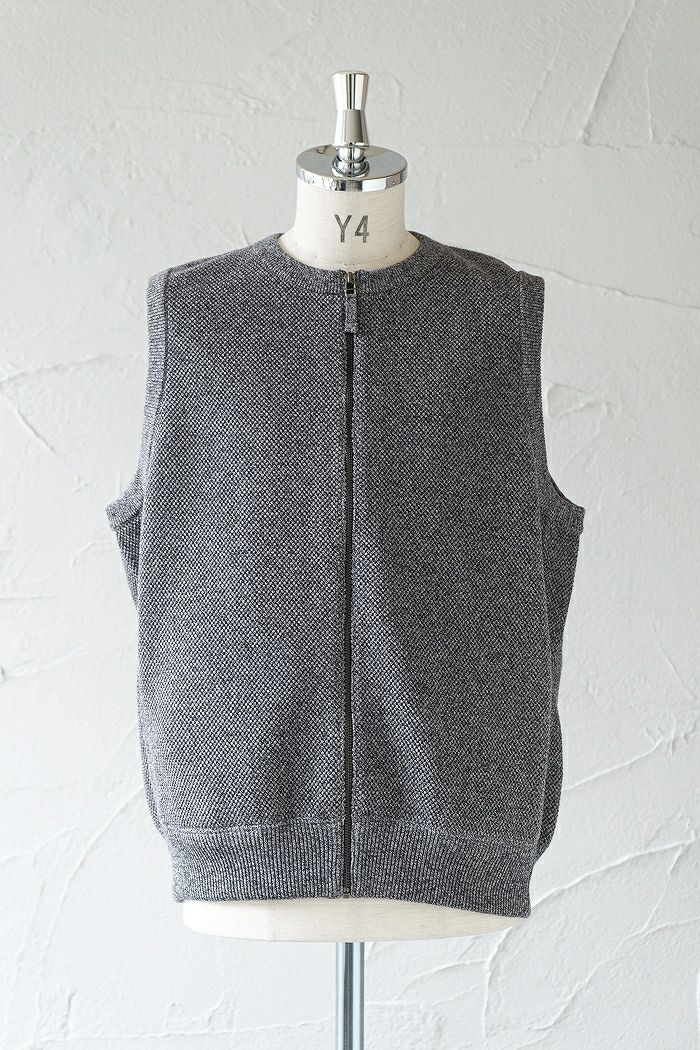 crepuscule クレプスキュール <br>Moss Stitch Zip Vest (SS)