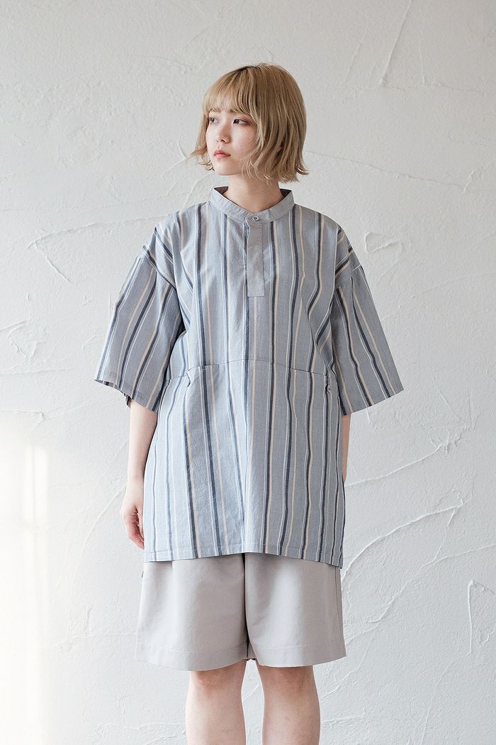 Frame switchwear フレームスイッチウェア <br>PULLOVER STRIPE SHIRT (SS)