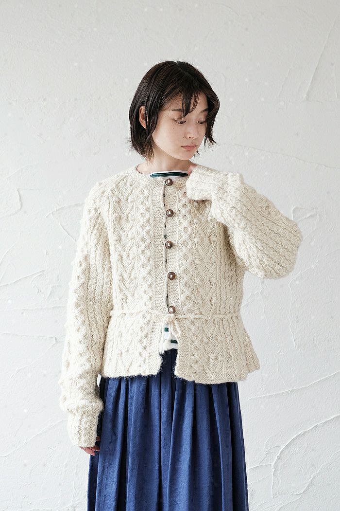 yuni ユニ ネパールハンドニット ペプラムカーディガン(23AW) | T.T. 