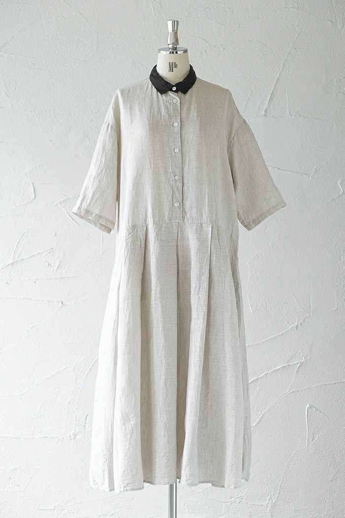 Gauze# ガーゼ バイカラータックワンピース(22AW) | T.T. GARRET