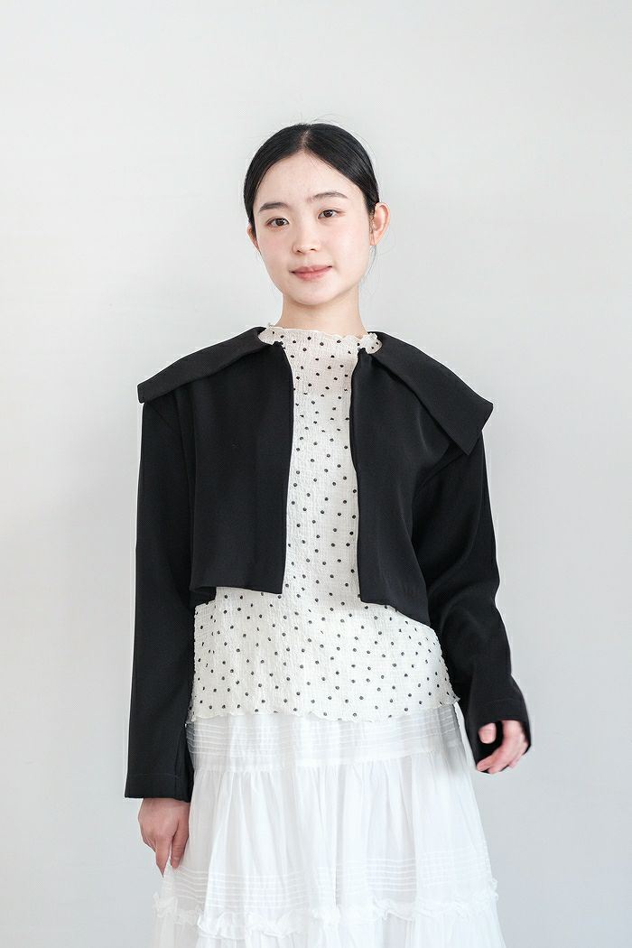 bulle de savon ビュルデサボン <br>ダブルクロスBig collarブルゾン(AW)