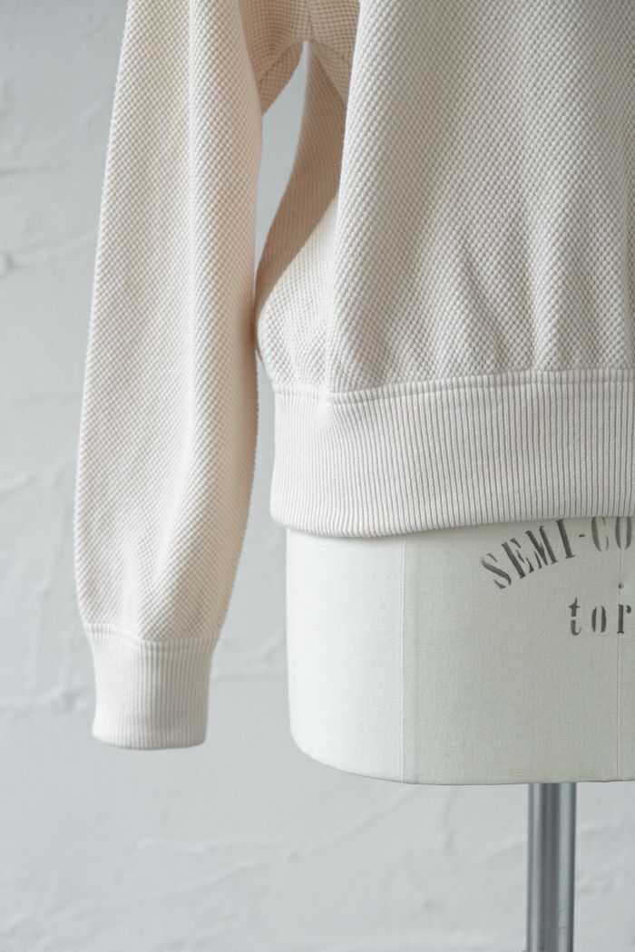crepuscule クレプスキュール Moss stitch Half Zip Polo (AW