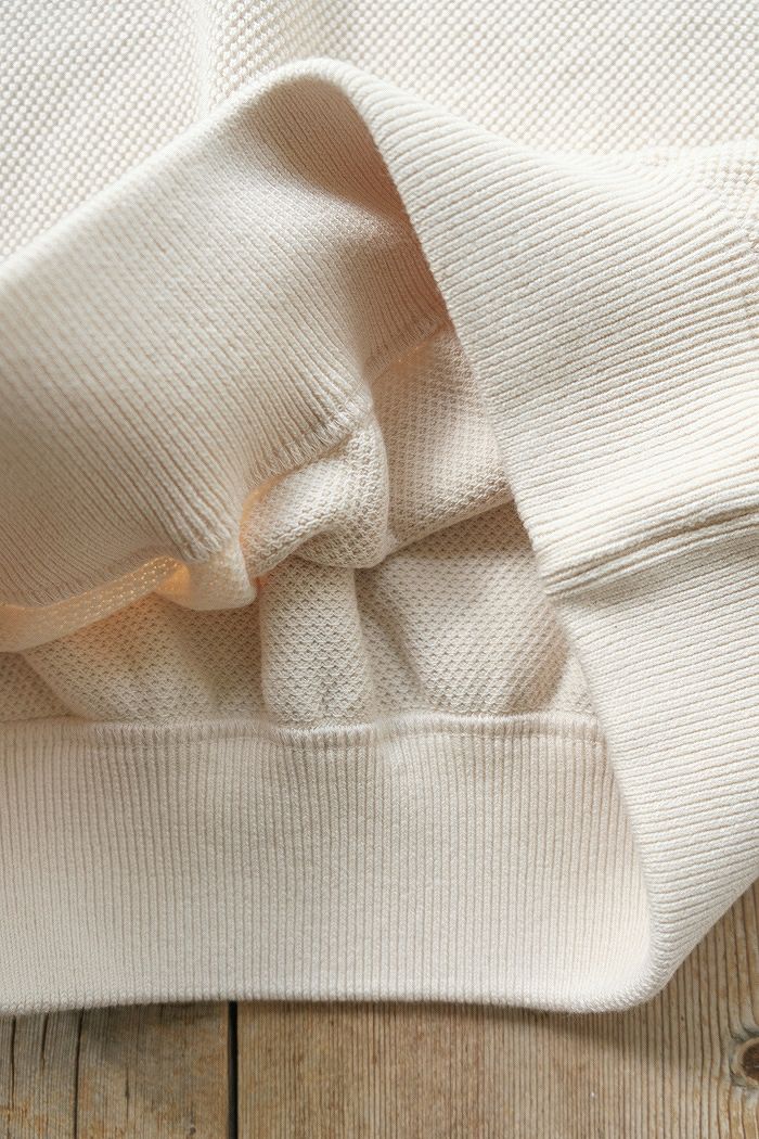 crepuscule クレプスキュール Moss stitch Half Zip Polo (AW