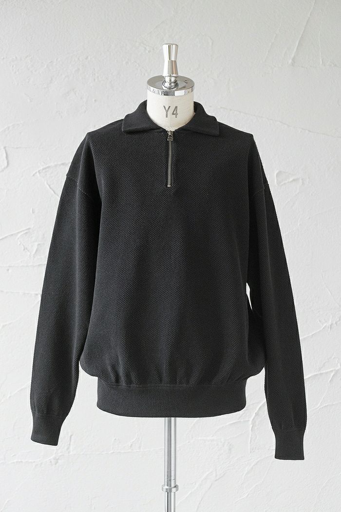crepuscule クレプスキュール Moss stitch Half Zip Polo (22AW 