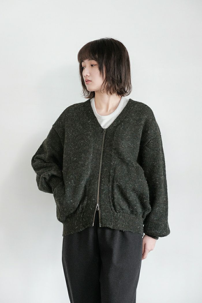 crepuscule クレプスキュール Moss Stitch Zip Cardigan (22AW) | T.T. 