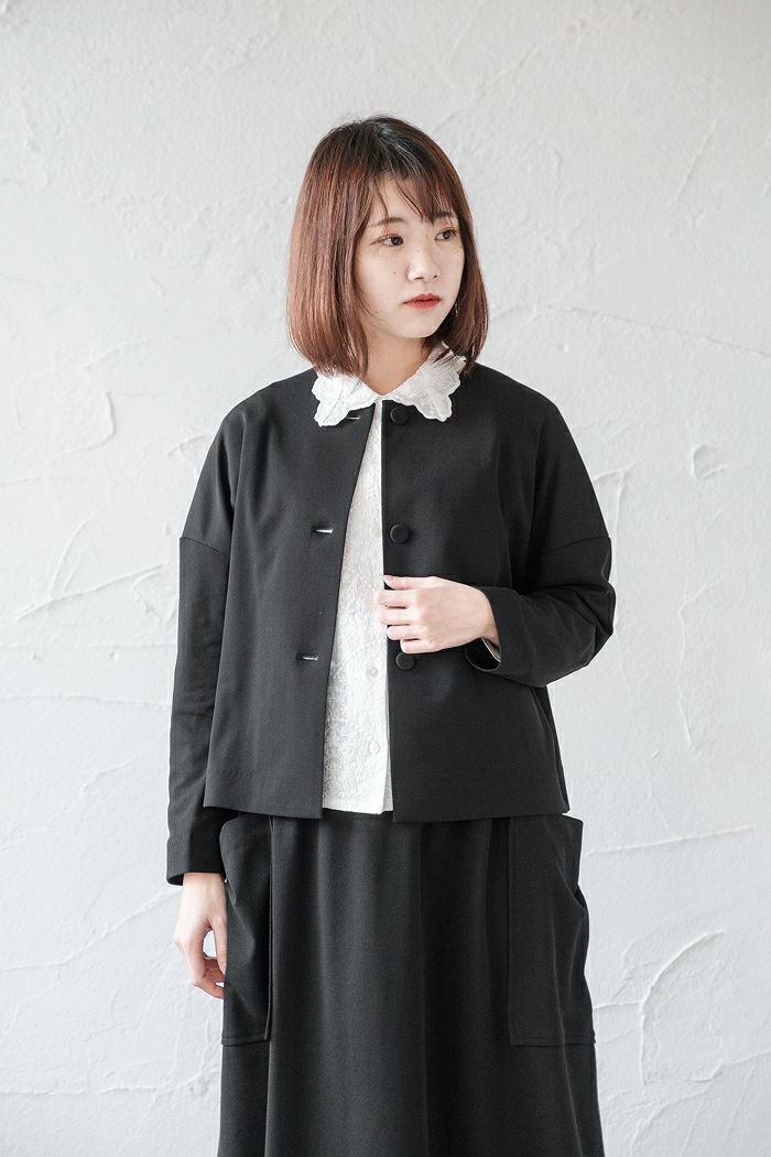 フリルカラージャケット Raffled Collar Jacket | FICTION TOK
