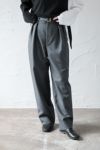 CULLNI クルニ 2 Tuck Wide Pants With Long Belt(22AW) | T.T.