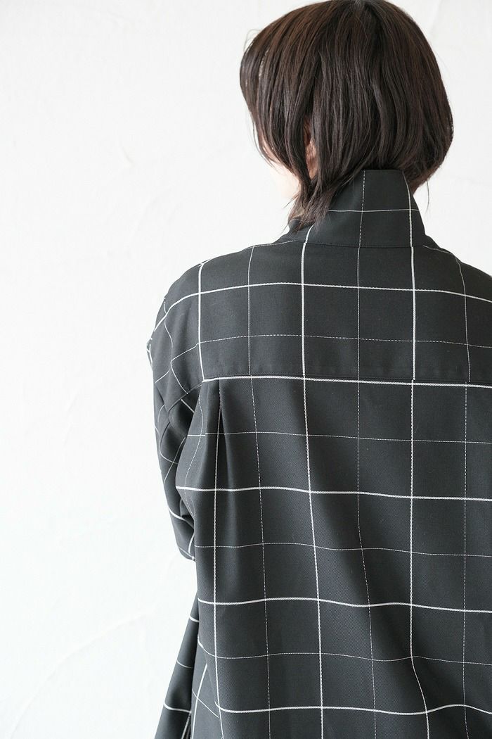 CULLNI クルニ , Windpen Check Stand Collar Shirts(22AW)