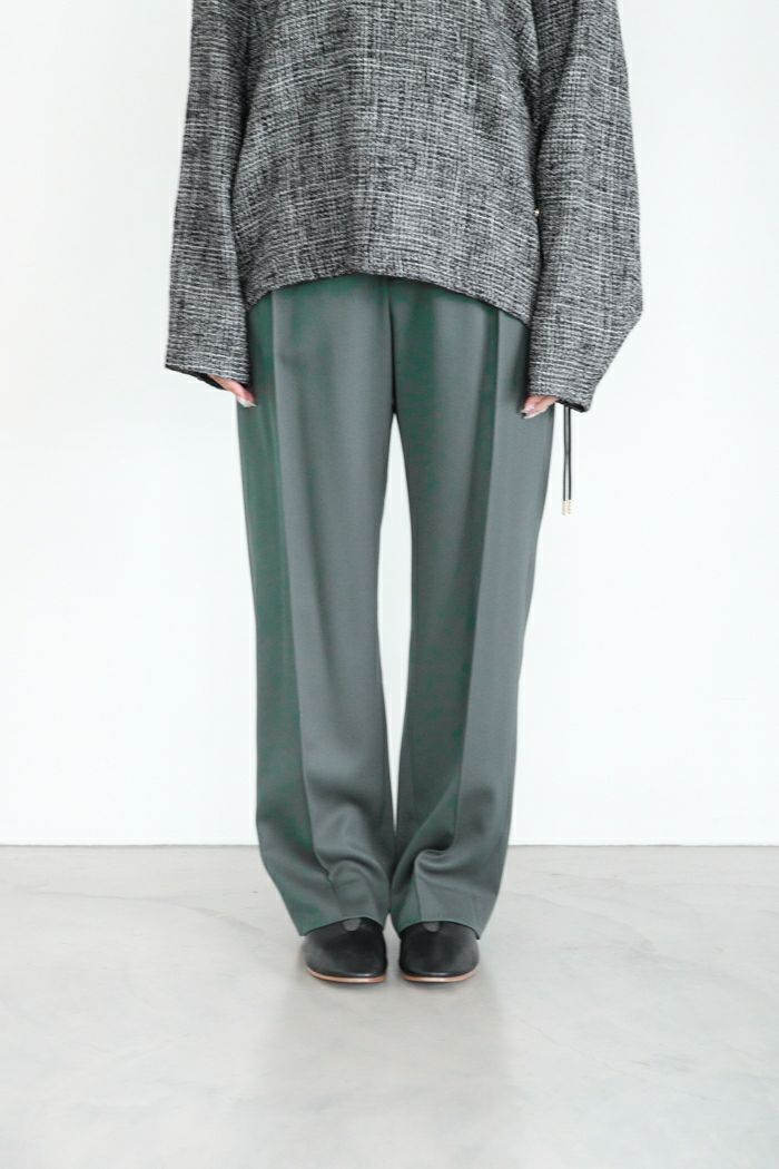CULLNI クルニ <br>Wool Chino Wide 1-Tuck Gurkha Pants(AW)