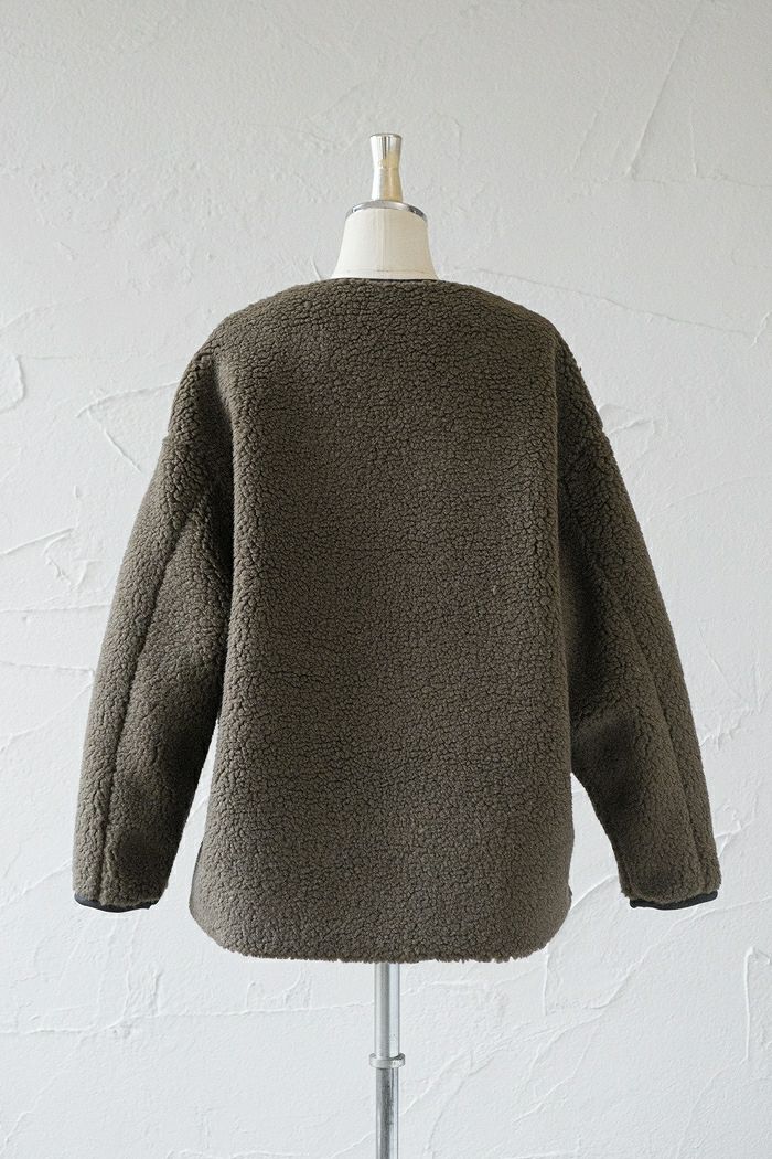 CULLNI クルニ Wool Mix Boa Collarless Riders Blouson(22AW) | T.T.