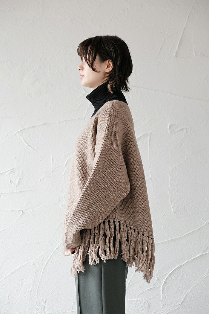 Asymmetrical Fringe Turtleneck 【新作入荷!!】 CULLNI AW Turtlene