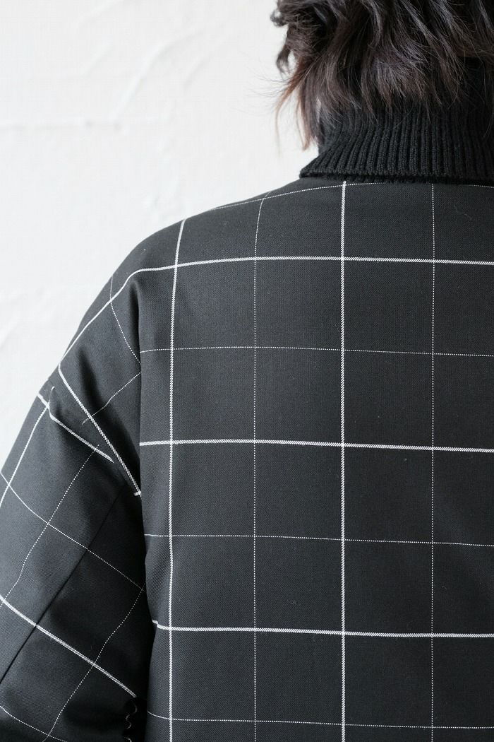 CULLNI クルニ , Windpen Check No Collar Down Jacket(22AW)