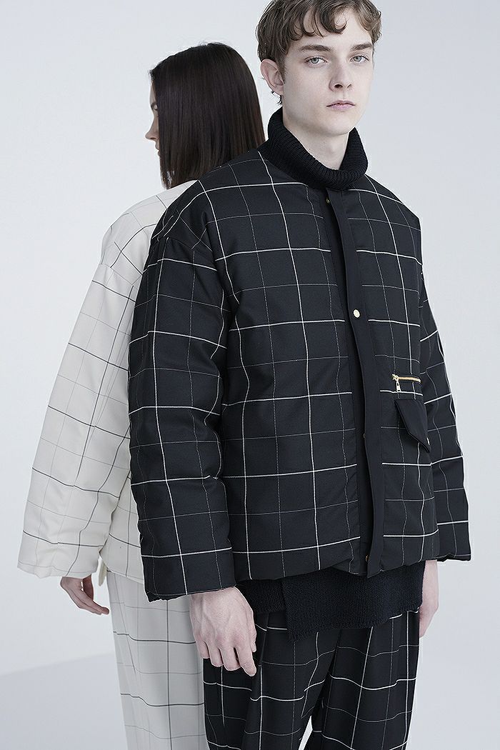 CULLNI クルニ Windpen Check No Collar Down Jacket(22AW) | T.T. GARRET