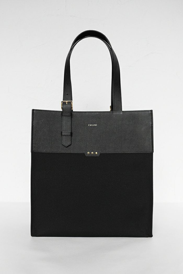 CULLNI クルニ Belt Handle Leather ＆ Canvas Combination Tote