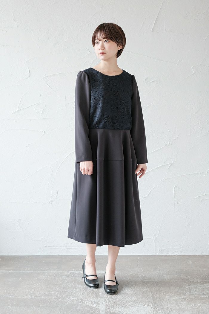 SONO NAVY ソーノネイビー <BR>ダブルクロスハイブリッドレディワンピース(SS)