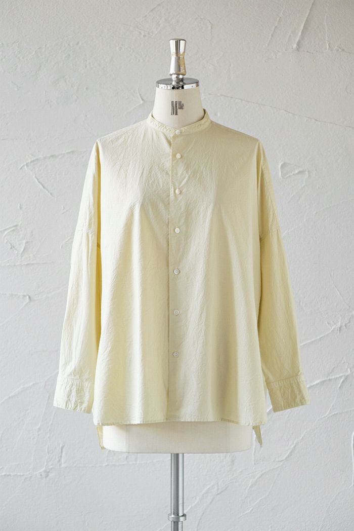 yuni ユニ <BR>コットンキャッチワッシャー ワイドブラウス(23SS/basic)