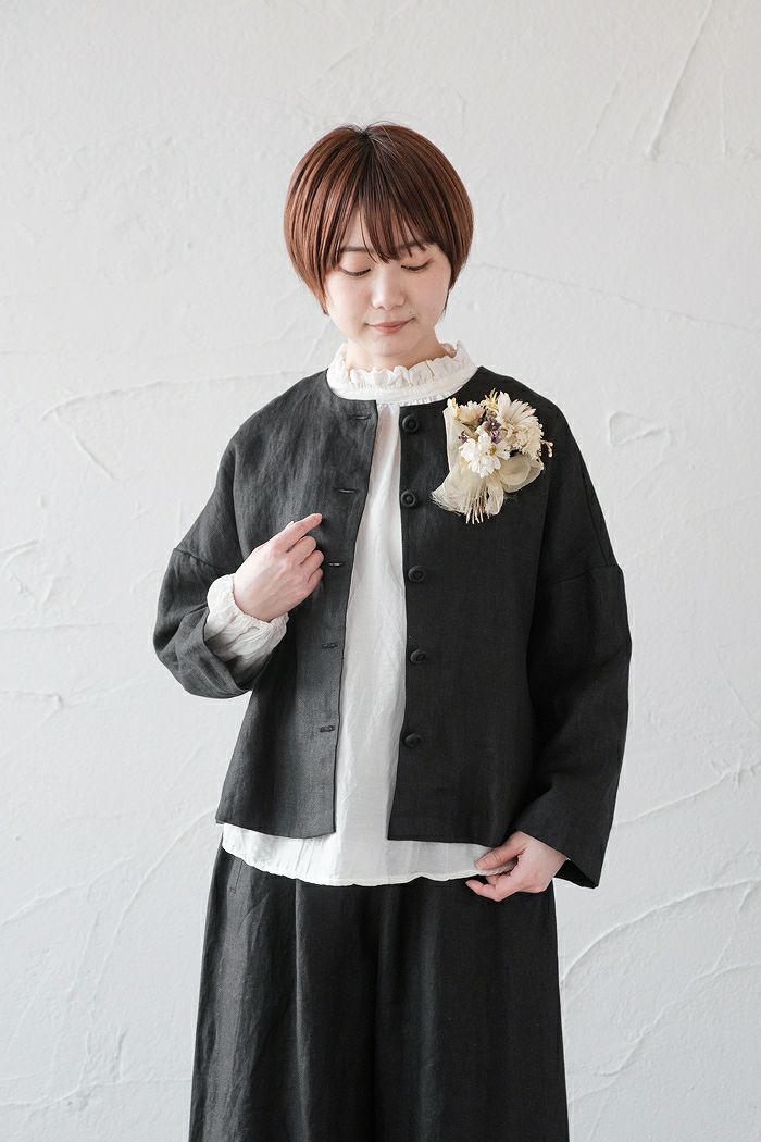 ROBE de PEAU ローブデポー , フリルネックブラウス(23SS)