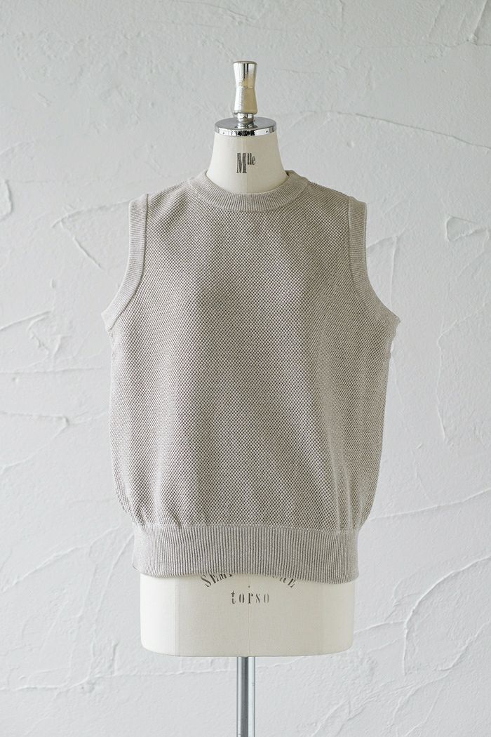 crepuscule クレプスキュール Moss Stitch C/N Vest (23SS) | T.T. GARRET