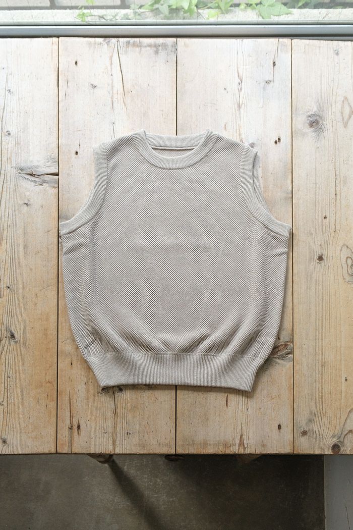 crepuscule クレプスキュール Moss Stitch C/N Vest (23SS) | T.T. GARRET