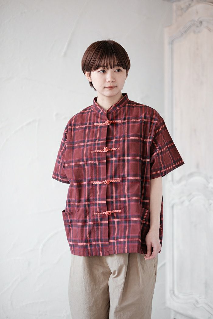 bedsidedrama ベッドサイドドラマ Checked China shirt (23SS) | T.T. GARRET