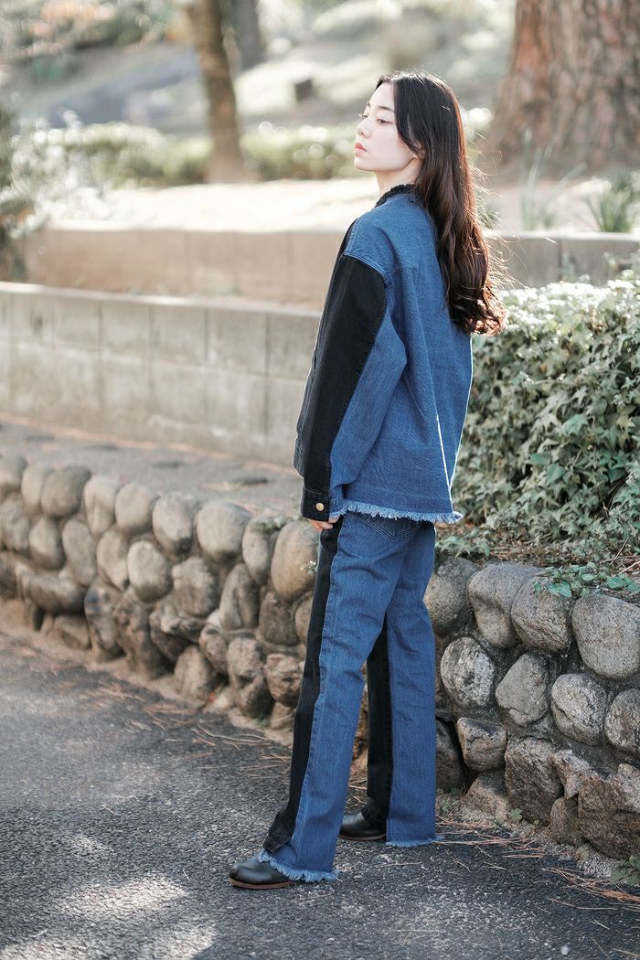 CULLNI クルニ Cut-off Band Collar Denim Blouson(23SS) | T.T. GARRET