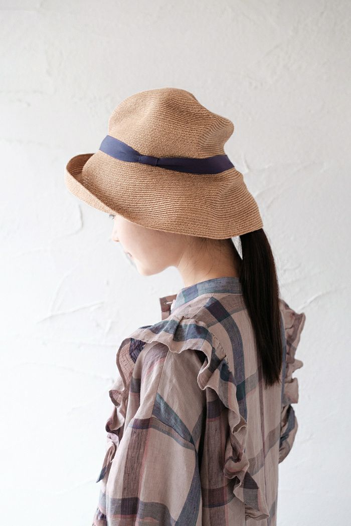 mature ha. マチュアーハ boxed hat 11cm brim - paper abaca(23SS 