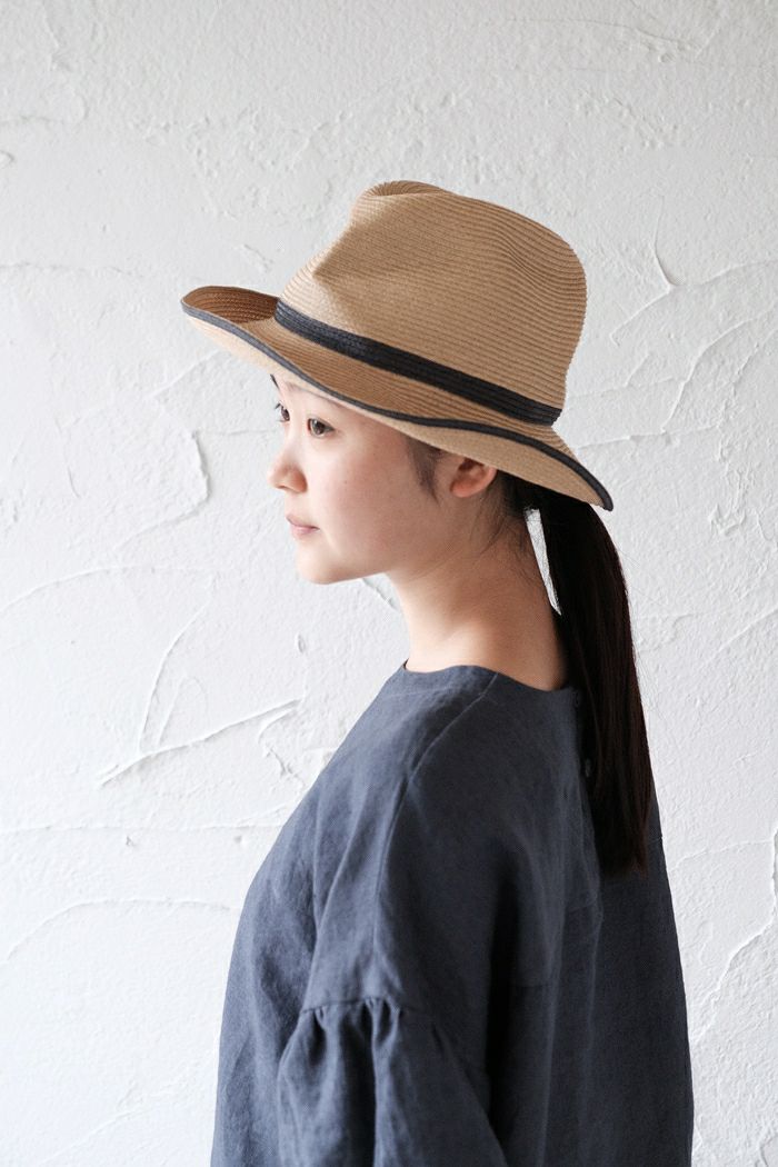 mature ha. マチュアーハ boxed hat 7cm brim - switch color line 