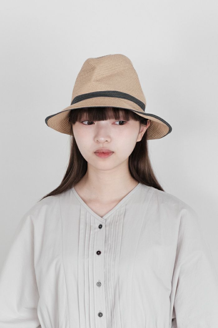 mature ha. マチュアーハ <br>boxed hat 7cm brim - switch color line(SS)