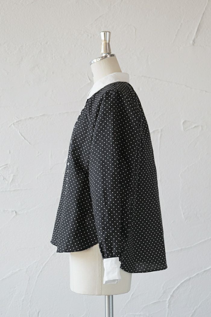 pot and tea ポットアンドティー ドット柄ブラウス(春夏秋) | T.T. GARRET