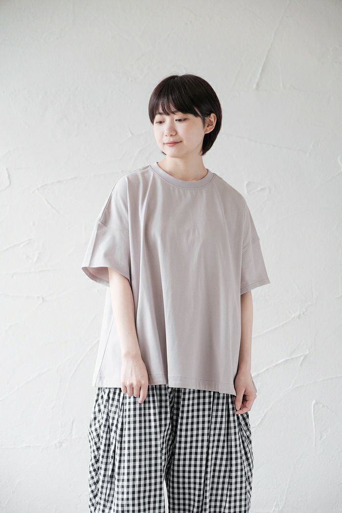 pot and tea ポットアンドティー フレア半袖Tシャツ(春夏