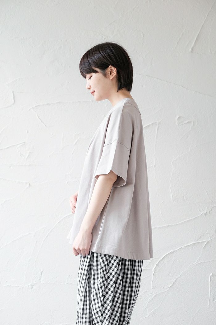 pot and tea ポットアンドティー フレア半袖Tシャツ(春夏